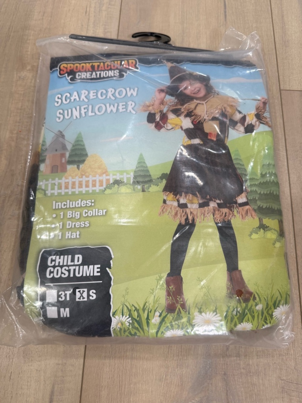 Spooktacular Creations Scarecrow Sunflower Kids Costume - Black & Brown
